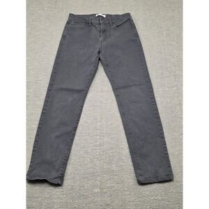 Loft Denim Charcoal Gray Straight Leg Petite Jeans Size 25/0P Mid Rise Stretch